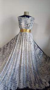 Jerse Voscoza Guna- Bleumarin Bordura Florala ELA1269